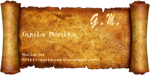Gyula Mónika névjegykártya